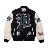 Mac Hane Brooklyn Nets Starter Wool Printed Bomber Jacket