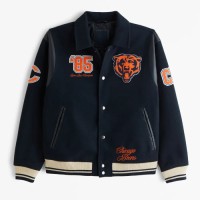 1985 Chicago Bears Super Bowl Champions Varsity Navy Wool Jacket