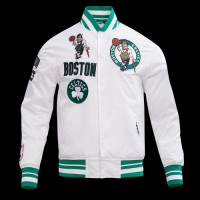 Introducing the timeless NBA Boston Celtics Retro Classic Men’s Rib Satin Jacket!