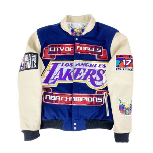 LOS ANGELES LAKERS 2020 CHAMPIONSHIP WOOL & LEATHER JACKET