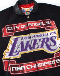 LOS ANGELES LAKERS 2020 CHAMPIONSHIP WOOL & LEATHER JACKET