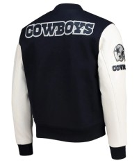 Dallas Cowboys Navy and White Varsity Jacket