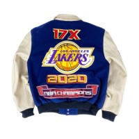 LOS ANGELES LAKERS 2020 CHAMPIONSHIP WOOL & LEATHER JACKET