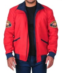 Baywatch David Hasselhoff Red Cotton Jacket