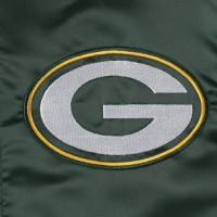 Men’s Green Bay Packers Starter Green Midfield Satin Full-Snap Varsity Jacket