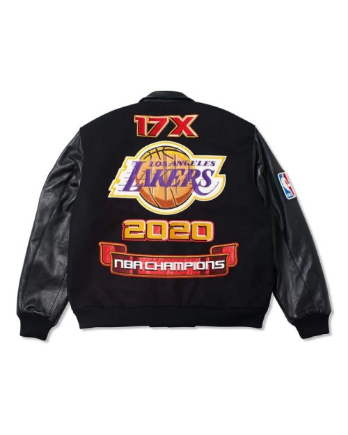 LOS ANGELES LAKERS 2020 CHAMPIONSHIP WOOL & LEATHER JACKET