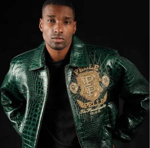 Pelle Pelle Men’s Eye On The Prize Green Leather Jacket