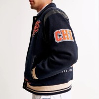 1985 Chicago Bears Super Bowl Champions Varsity Navy Wool Jacket