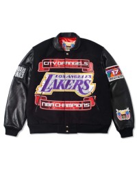 LOS ANGELES LAKERS 2020 CHAMPIONSHIP WOOL & LEATHER JACKET